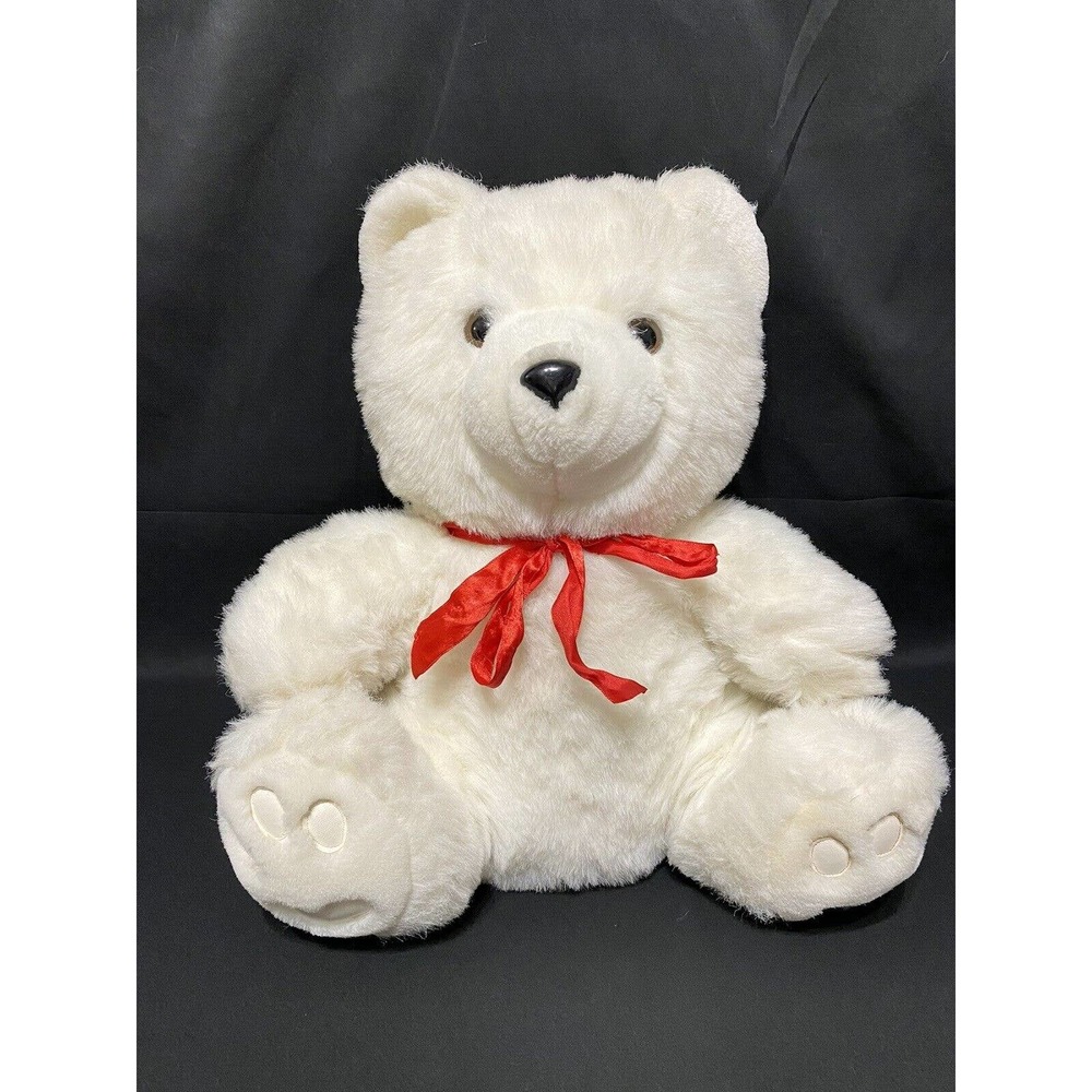 VTG 1998 International Silver Company 15” White Teddy Bear Plush Stuffed‎ Animal